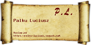 Palku Luciusz névjegykártya